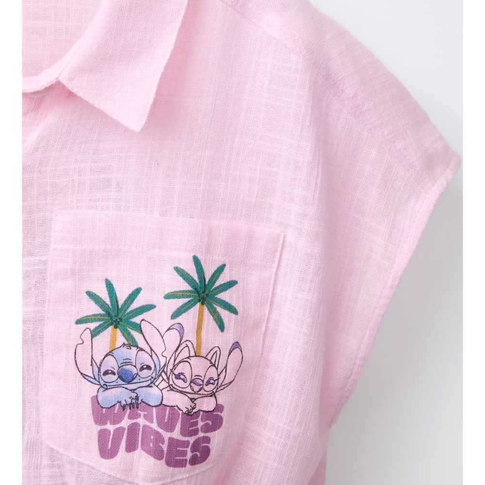 ZARA LILO & STITCH © DISNEY KNOTTED SHIRT - Picture 3 of 12